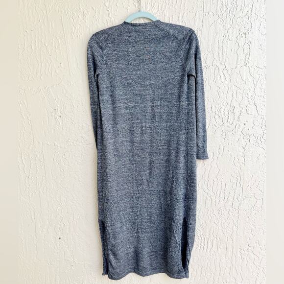 Theory Torina wool-linen blue heather duster cardigan size P / small - Picture 6 of 6